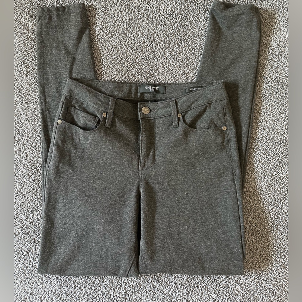 Nine West Gramercy Skinny Jeans Jeggings, Gray, Size 2